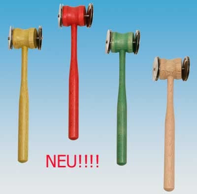 Schellenstab aus Buche, doppelt, natur