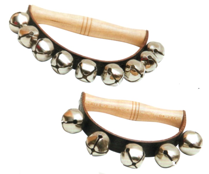 Glockenkranz, Schellenkranz aus Leder, klein