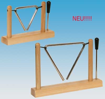 Triangel-Stativ aus Buche, Triangel 15 cm