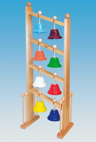 Glockenturm, mit 8 bunten, abnehmbaren Glocken c3-c4