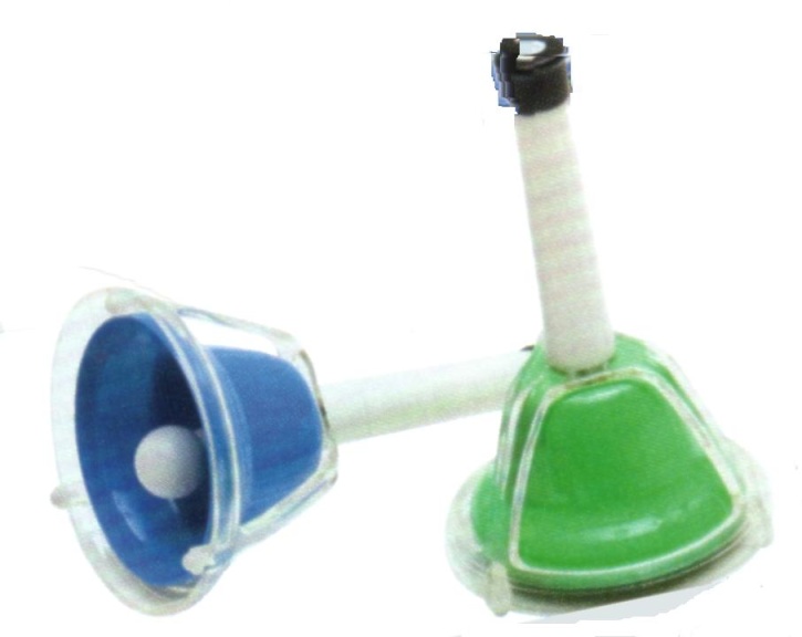 Kombiglocken, bunt, 2 Stück, mit Griff, Halbtöne fis + bb, für 33890