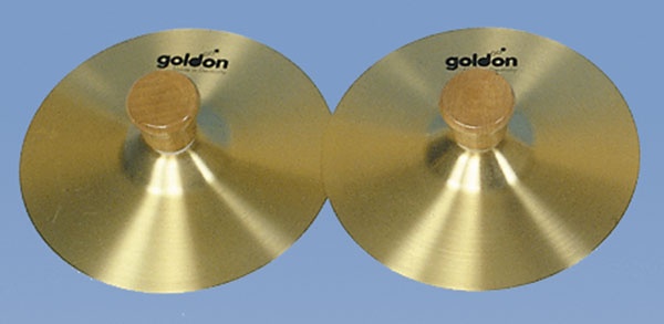 Cymbel aus Messing, Ø ca 15cm, mit Haltegriff, Paar