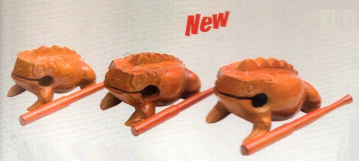 Frosch-Guiro, mit Scraper, mittel