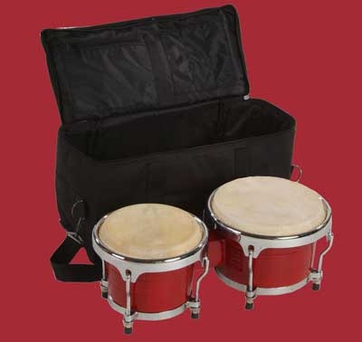 Bongo Professional ca.18 cm + 21 cm, rot lackiert