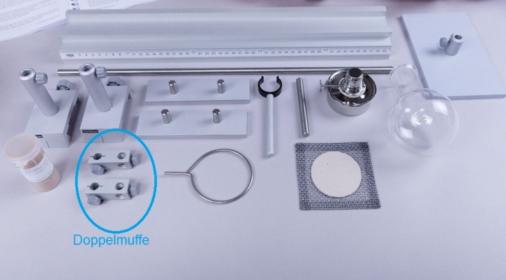 Doppelmuffe mit Schlitz, Aluminium