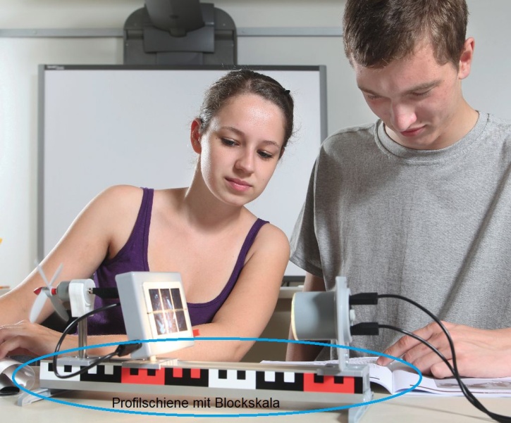 Profilschiene mit Blockskala, Aluminium, 360 mm