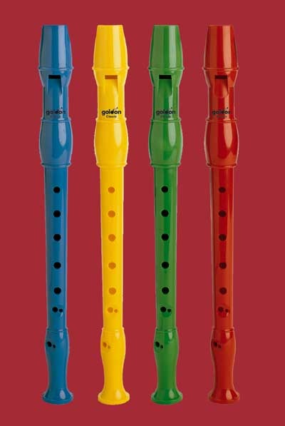 Blockflöte Kunststoff, C-Sopran, Farbe rot