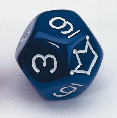 Zwölfflächige Schulwürfel 0-10 und Joker, blau Zwölfflächige Schulwürfel 0-10 und Joker, blau