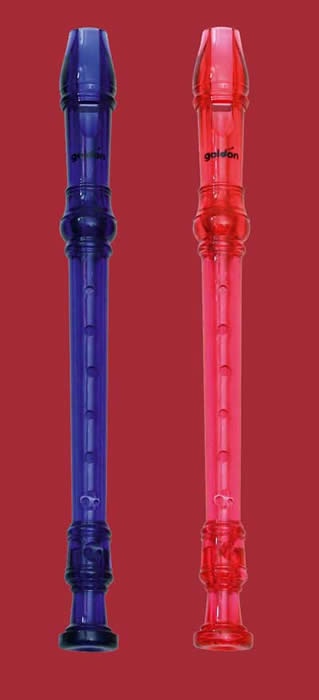 Blockflöte Kunststoff, C-Sopran, rosa transparent