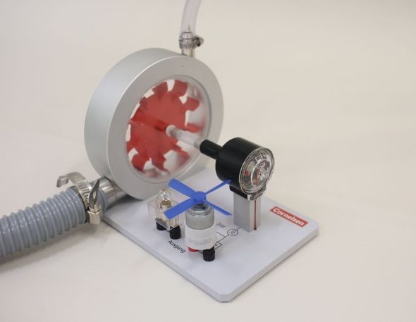 Modell Wasserkraftwerk mit Schläuchen