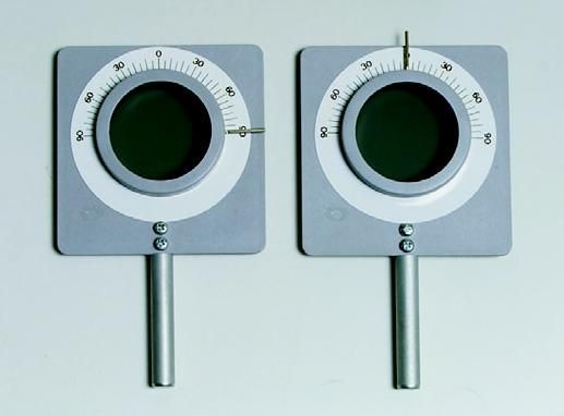 Polarisationsfilter in Fassung, mit Stab (2  Stück.)