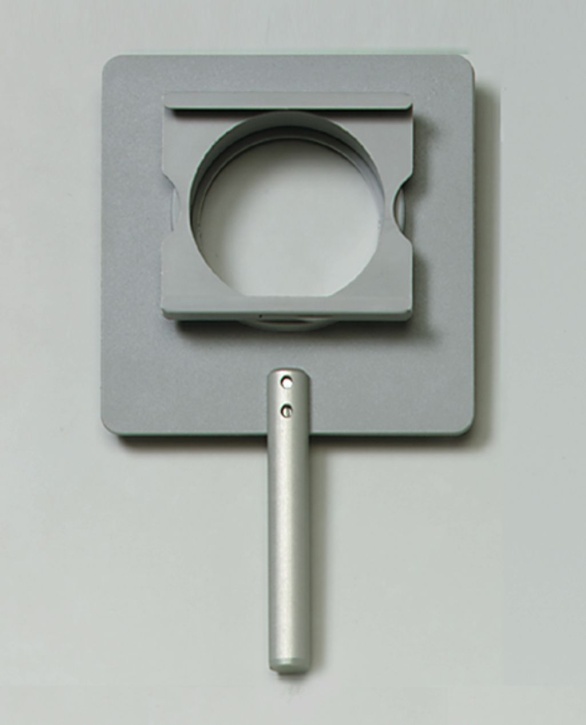 Blenden- und Diahalter mit kurzem Stab