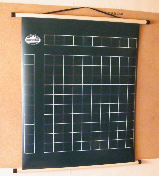 Hundertertafel Rolltafel, magnethaftend, grün