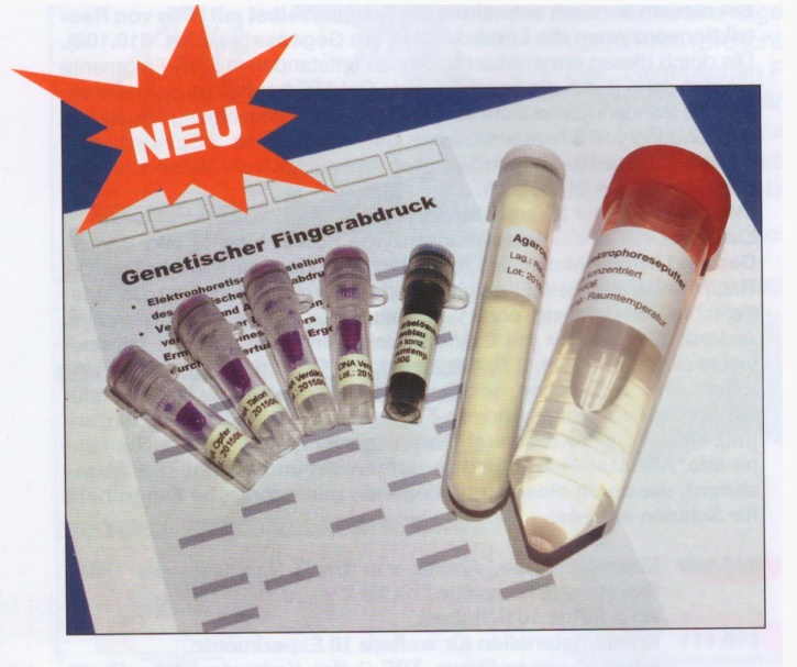 Experimentierkit Genetischer Fingerabdruck (DNA-Fingerprint) Experimentierkit Genetischer Fingerabdruck (DNA-Fingerprint)