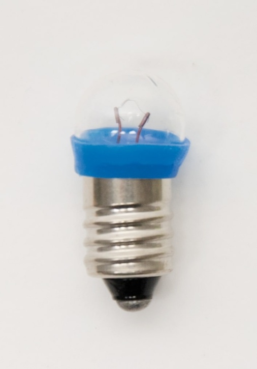 Glühlampen, E 10 , 4 V,  0,6 A, blau, Satz (10 Stück)