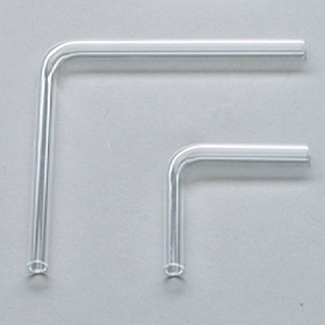 Glasrohr, rechtwinklig gebogen, 50 x 150 mm