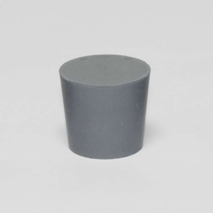 Gummistopfen, grau, ohne Bohrung, 15/11 mm