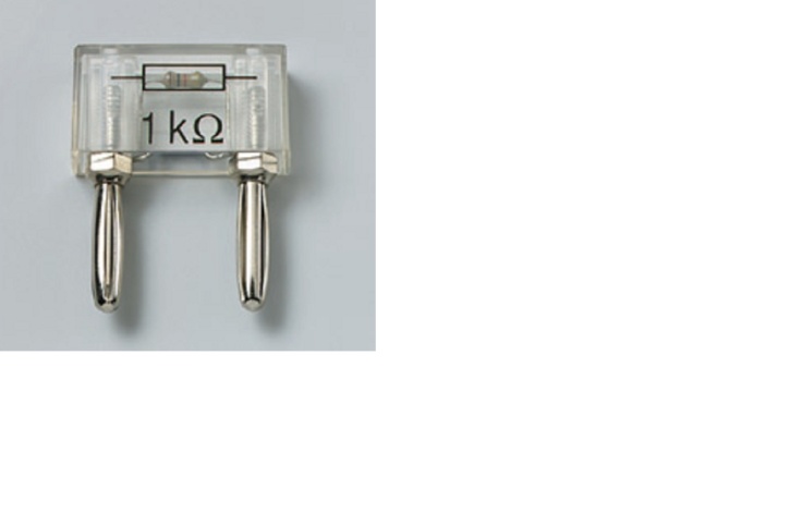 Widerstand auf Steckelement, 1 kOhm / 0,25 W