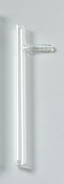 Reagenzglas Borosilikatglas mit seitlichem Ansatz und Olive