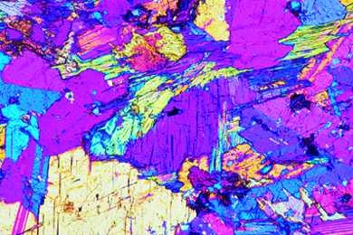 Peridotit, Gesteinsdünnschliff Dauerpräparat