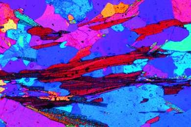 Eklogit, Gesteinsdünnschliff Dauerpräparat