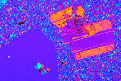 Schiefer (Schist), Gesteinsdünnschliff Dauerpräparat