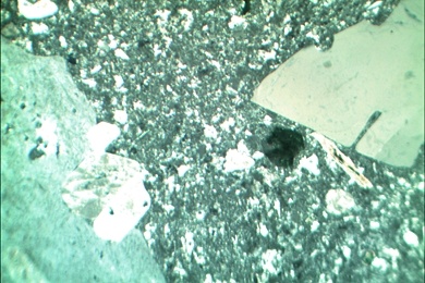 Rhyolit, Gesteinsdünnschliff Dauerpräparat