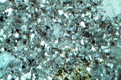 Red Rhyolit, Gesteinsdünnschliff Dauerpräparat