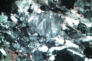 Augen Gneis, Gesteinsdünnschliff Dauerpräparat