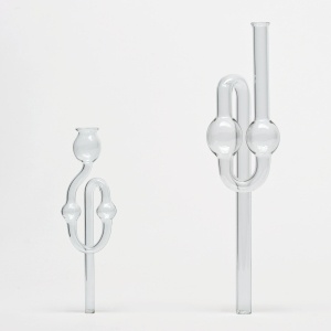 Gärrohr mit zwei Kugeln,  200 x 10 mm