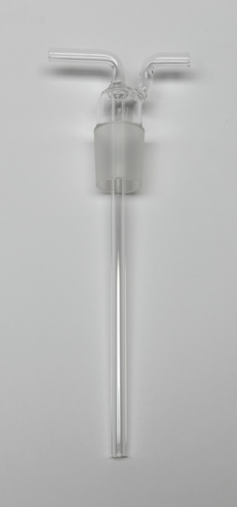 Gaswaschflaschenaufsatz nach Drechsel NS 29, mit 2 Oliven