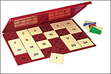 Lük-Kontrollgerät, mit 24 Aufgabenplättchen