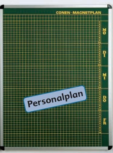 Zusatzplan mit 53 Spalten für 10 Stunden, grün