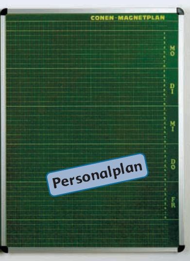 Zusatzplan mit 53 Spalten für 8 Stunden, grün