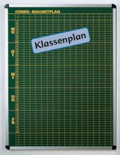 Stundenplantafel für 40 Klassen mit 10 Stunden, grün