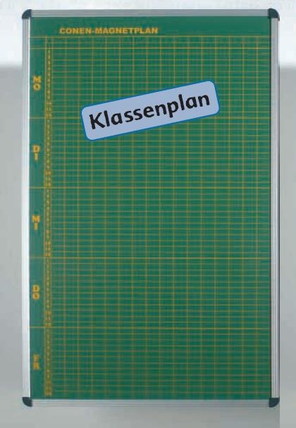 Stundenplantafel für 35 Klassen mit 12 Stunden, grün
