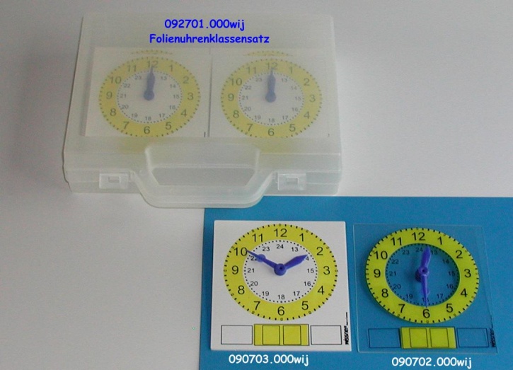 Schülerlernuhr, Folienuhren, 11x12 cm