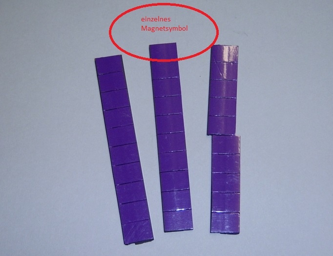 Satz Kippmagnete für Zusatzpläne, lila
