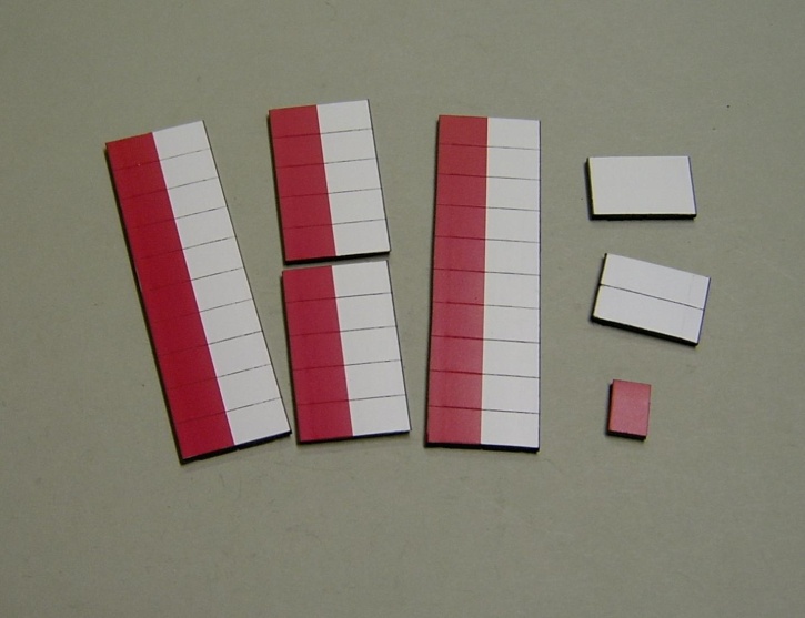 Satz Kippmagnete für Stundenplan, halb violett- halb weiß