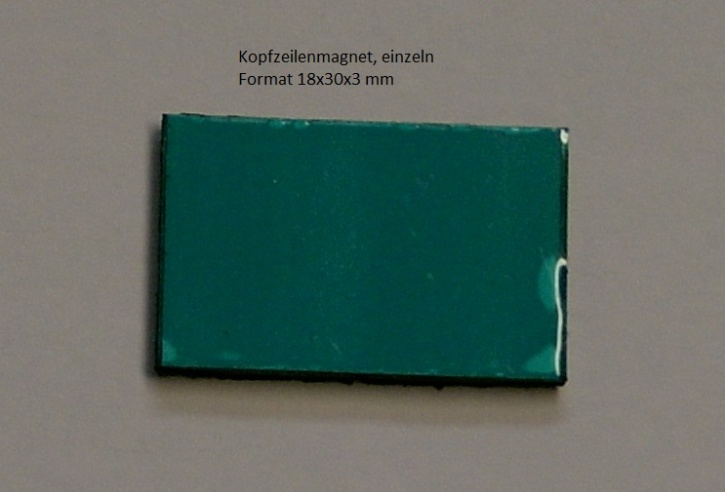 Kopfzeilenmagnet zur Kennzeichnung der Klasse 18x30mm, türkis