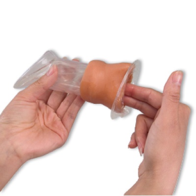 Übungsmodell - Scheidenkondom für die Frau (helle Hautfarbe)