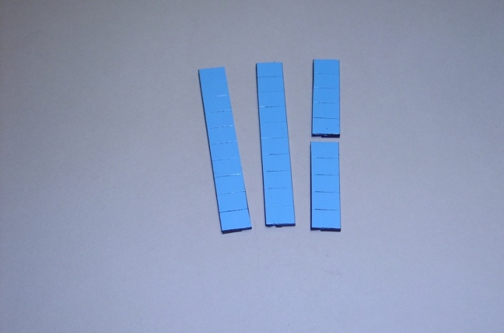 Satz Kippmagnete für Zusatzpläne, mittelblau