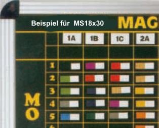 Kopfzeilenmagnet zur Kennzeichnung der Klasse 18x30mm, mittelblau