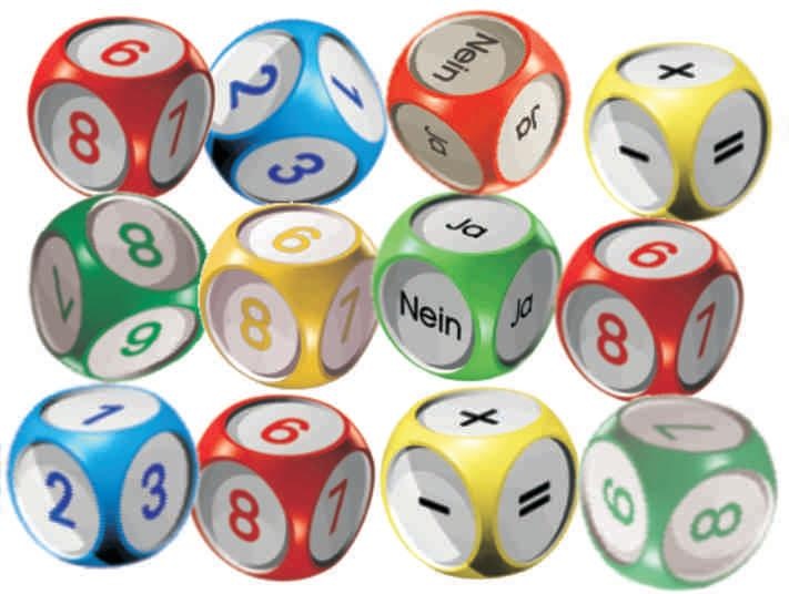 Multi-Würfel, blau, 20 Stück im Beutel