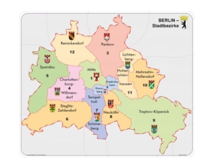 Berlin - Stadtbezirke XXL-Puzzle magnetisch
