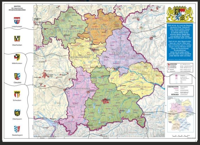 Bayern, politisch, magnetisches XXL-Puzzle