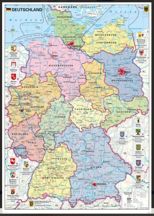 Deutschland, politisch, magnetisches XXL-Puzzle