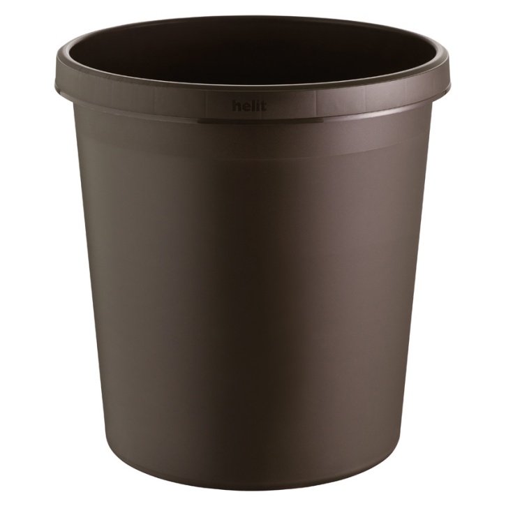 Papierkorb Läufer, 18 Liter, braun, mit doppeltem Rand Papierkorb Läufer, 18 Liter, braun, mit doppeltem Rand