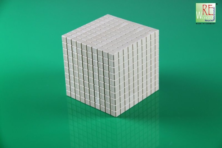 Dienes Tausenderwürfel, 1 Stück aus RE-WOOD®