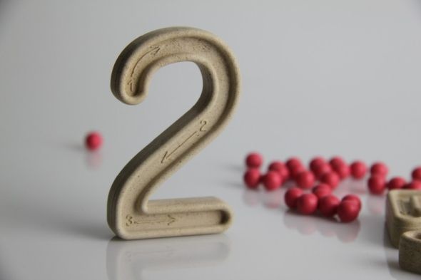 Zahlensatz aus RE-Wood® von 1-10, im Karton